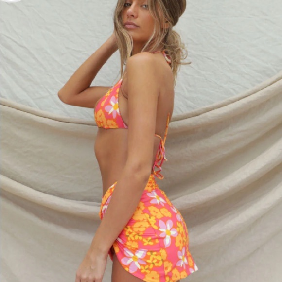 🧡 NWT STONE FOX SWIM Selma Sarong - Lei Lei Print Size XS - Picture 6 of 11